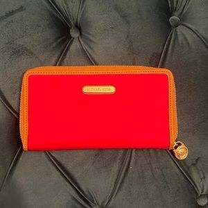 Michael Kors Kempton Red Wallet